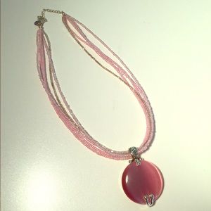 “Katrina” Pink pendant necklace